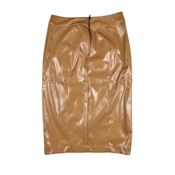 Cara Santana x Apt. 9- Faux Leather Midi Skirt in Tan - Picture 3 of 3
